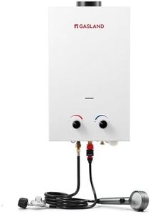 Tankless Water Heater, GASLAND Outdoors Propane Water Heater 10L BS264 2.64GPM, Instant Hot Water Heater for Cabin, Camp Water Heater for RV, Overheating Protection, Easy to Install, White