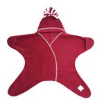 Tuppence and Crumble Star Baby Wrap Raspberry Size Medium