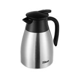 Tiken 1L Thermal Coffee Carafe Jug, Stainless Steel Insulated Vacuum Coffee Pot Flask for Tea Hot and Cold Drinks