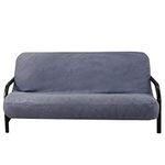 OctoRose Full Size 54x75x8inch 3 Side Zipper Classic Soft Micro Suede Futon Cover / Slipcover / Sofa Day Bed Mattress Cover / Machine Washable Couch Protector (Cover ONLY) (Bush-Grey)