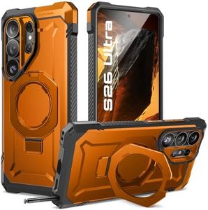 SUPCASE for Samsung Galaxy S26 Ultra Case with Kickstand (Unicorn Beetle Grip), [Wireless Charging Compatible] [Military-Grade Protection] Heavy-Duty Magnetic Phone Case for S26 Ultra 6.9 Inch, Coral