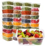 CHEF ROYALE Food Storage Container with Lids 10x 650ml Plastic Food Prep Takeaway Container with Airtight Lids Microwave, Freezer & Dishwasher Safe Ideal for Takeaway Recyclable (10, 650ml)