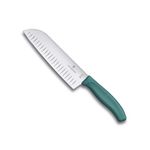 Victorinox Swiss Classic Swiss Classic Santoku Knife 17 cm Straight Fluted Green | 6.8524.17C1B