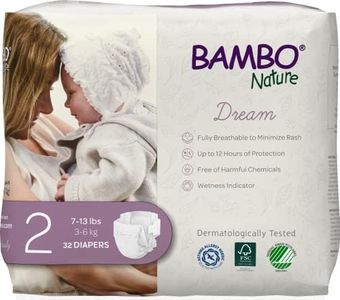 Bambo Nature Premium Baby Diapers (SIZES 0 TO 6 AVAILABLE), Size 2, 32 Count