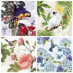 The Tissue Store Decoupage Bird 12 Theme Paper Napkin for Craft 4 Sheets - Multicolour