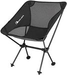 MOON LENCE Outdoor Chair, Camping Chair, Folding, Aluminum Alloy & Oxford, Compact, Ultra Lightweight, Storage Bag, for Camping, Hiking, Load Capacity 330.7 lbs (150 kg), Black