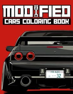 Modified Cars Coloring Book: JDM, Retro & Sport Car Illustrations for Adults and Kids