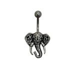 BodyJewelryOnline Belly Button Ring with Elephant Design 14G Surgical Steel