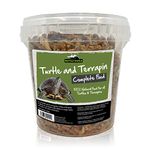 Reptile World Turtle and Terrapin Complete Food 1ltr Tub (240g), Floating Blend with Pellets, Insects & Fish