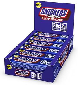 Snickers Milk Chocolate Low Sugar Protein Bars (12 x 57g), Only 2g of Sugar per bar, Hi Protein Energy Snack, 20g Protein