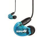 Shure AONIC 215 Wired Sound Isolating Earbuds, Clear Sound, Single Driver, Secure In-Ear Fit, Detachable Cable, Durable Quality, Compatible with Apple & Android Devices - Blue