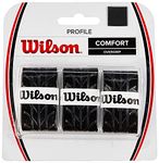 Wilson WRZ4025BK Profile Overgrip Racquet Grips-Black