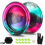 FETESNICE Yoyo for Kids and Adutls, Metal Unresponsive Yoyo Professional for Advanced, The Exclusive Aluminum Yo Yo Ball for Super Idling with Yo-Yo Strings,Glove,Bearing,Bag