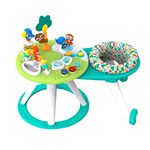 Bright Starts, Around We Go 2-in-1 Walk-Around Activity Centre and Play Table - Tropic Cool, Walker with Music, Lights and Interactive Toys, Removable Seat, Ages 6 Months Plus