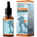 AMZ Evergreen® Hemp Oil for Dogs UK | Vet Approved Dog Calming Products | MAX Strength Anxiety Relief for Dogs | Health Supplement for Dogs, Cats, Pets | Hip & Joint Support for dogs | Omega 3, 6, 9