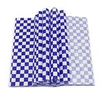 Food Wrapping Papers, 100 Sheets Greaseproof Paper Sheets Wax Paper Sandwich Wrap Paper Blue Checkered Paper Basket Liners Picnic Food Basket Liners for Wrapping Bread Sandwiches