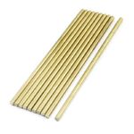 sourcingmap 10Pcs Brass 100mm x 3mm Round Rod Stock for RC Airplane Model