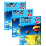 COMPUCOLOR - Primo Glossy Photo Paper 180 GSM (A4 size, 20 Sheets x Pack of 3) | Cast Coated | For all Inkjet Printers | Water Proof, Scratch Resistant, Instant Dry, Long Lasting, Vibrant Color