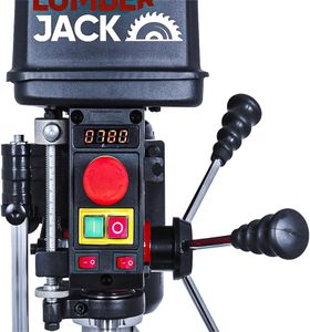 LUMBER JACK Pillar Drill Press – Variable Speed, 16mm Chuck, LED Display, 550W, Cast Iron Table, Laser & Worklight