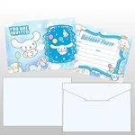 MC TTL 12 pcs Cinnamoroll Dog birthday party envelope invitation letter, boy and girl birthday invitation letter, party decoration.