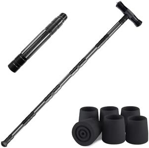 aiGear Premium Walking Hiking Stick and CNC Machined Ext Section with 6 Pack Anti Skid Rubber Tips