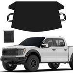 EcoNour Windshield Cover for Ice and Snow | Heavy Duty 600D Oxford Fabric | Windshield Protector for Cars, SUVs, Trucks | Secure Fit Waterproof Frost Cover | Winter Car Accessories | Medium (69"x42")