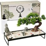 BangBangDa Japanese Meditation-Decoration - Home Office Bonsai Decor for Table Desk - Buddha Rock Sand Tabletop Decor Gifts for Women Man Friends