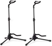 Hola! Music Guitar Stand - Height Adjustable, Collapsible w/Padded Neck & Yoke - Pack of 2 Tripods