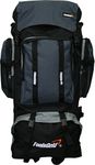 foolsGold XL 100L Hiking, Camping, Travel Backpack Rucksack with Dual Access - Grey