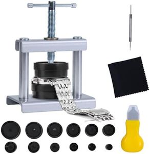 J6&H6 Watch Press Tool Kit, for Closing The Back Cover of The Watch, Replacing The Watch Battery, Dismantling The Watch Opener Case, Suitable for Watch Repair Kits with 16 to 50mm Circular Dials, tool