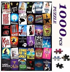 Custom Broadway Musical Theater Large Jigsaw Puzzles for Adults Kids 1000 Pieces Intellectual Puzzles Personalized Gift DIY Toys Puzzles for Relaxation,Meditation,Home Decoration 27.6x19.7 Inches