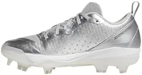 adidas Women's Adizero Instinct Speed Softball Sneaker, Silver Metallic/Black/Grey, 7