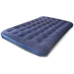 DIVCHI Double Air Bed | Inflatable Outdoor, Indoor Airbed, Quick Inflation, Flocked Double Size Air Mattress, Blue