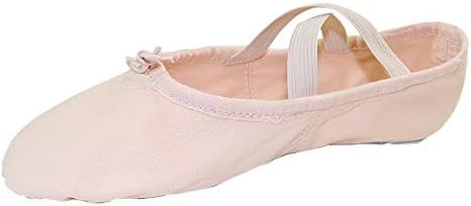 Danzcue Adult Split Sole Canvas Pink Ballet Slipper 4 M US