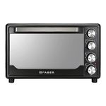 Faber 34L Double Glazed 1600W OTG|Bake, Toast, Roast, Grill|6 Functions, Upper & Lower Heating, Rotisserie, 360° Convection,Crumb Tray, Double Glaze Glass|Bake Plate, Pizza Plate, Silicon Gloves|Black
