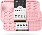 Pup Culture Dog Lick Mat for Dogs (2 Pack), Feeding Pad for Anxious Pets Plus 4 Different Puzzles for Mental Stimulation for Dogs - Supports Mental, Dental, and Digestive Health - Heavy Duty