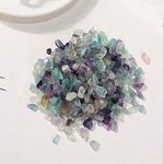 Fluorite Crushed Stone Natural Crystal Quartz Sheet, Used for Aquarium Gravel, Sea Glass, Rock Sand, Fish and Turtle Tank, Air Plant Decoration (1 lb)