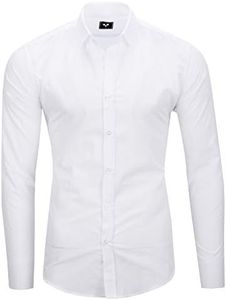 Kayhan langarmhemd A.L.T Hombre Camisa Slim fit, White L