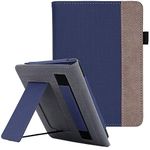 WALNEW Stand Case Fits Kindle Paperwhite 10th Generation 2018 (Model No.PQ94WIF) PU Leather Case Smart Protective Cover with Hand Strap, Navy Blue