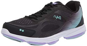 Ryka Women's Devotion Plus 2 Walking Shoe, Black/Purple/Blue, 9.5