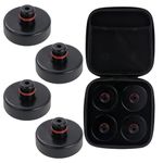 Knpwer 4 Pcs Lifting Jack Pad Replacement for Tesla Model S/X/3/Y, Rubber Tesla Lift Point Pads,Tesla Jack Rubber Pad Adapter Tool,Jack Pucks Tesla Accessories with Storage Box