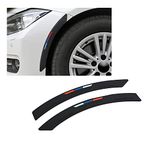 HIBEYO Car Wheel Arch Extension, Wheel Arch Protection Sticker, Universal Protective Strips for Cars, Anti-Collision Protection, Mudguard Extension, Wheel Protection, Decoration, Set of 2, Black