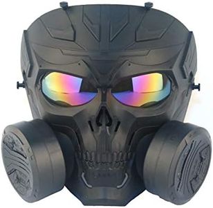 Dummy Gas Mask, Airsoft Tactical Gear Cosplay Full Face Mask with Double Fan for Paintball Costume Halloween