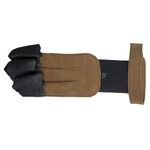 SAS Leather Traditional 3 Finger Archery Shooting Gloves for Recurve or Compound Bow - Hunting Target Protective Finger Tab Three Finger Guard for Adults, Men Women and Youth (Brown, Large)