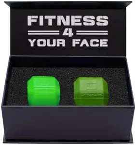 Jawzrsize Jaw Exerciser for Men - Pop N Go Guys Pack Intermediate Green and Advanced Green Jaw Trainer, Jaw Clenching Relief, Double Chin Reducer, Jawline Shaper and Neck Exerciser