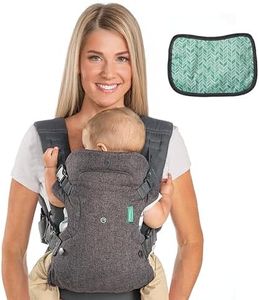Infantino Flip 4-in-1 Convertible Carrier with Adjustable Ergonomic seat, Head Support, Shoulder Straps, and Waist Belt, 4 Ways to Carry, Can Carry (3.6-14.5 Kgs), Grey