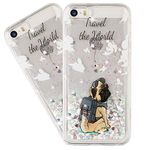 HMTECHUS iPhone 5S Case for Girl Glitter Liquid Sparkle Floating Shiny Quicksand Clear Soft TPU Silicone Shockproof Protective Bumper Thin Cover Skin for iPhone 5 / 5S Bling Backpack Dog XY