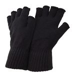 HANDY GLOVE BLACK THERMAL FINGERLESS GLOVES