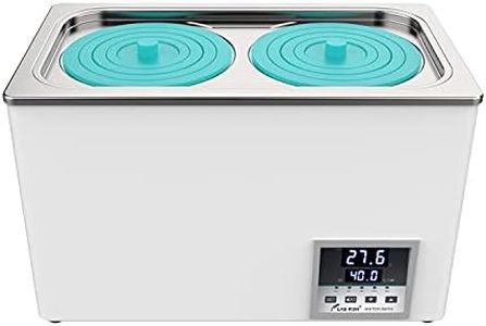 LAB FISH Laboratory Digital Water Bath 6L Capacity Thermostatic Heater Heating Devices Stainless Steel Liner with Selectable Openings for Experiment 2 Openings