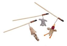 Ethical Pet Spot Skinneeez Assorted Forest Creature Wand with Catnip - Pack of 3